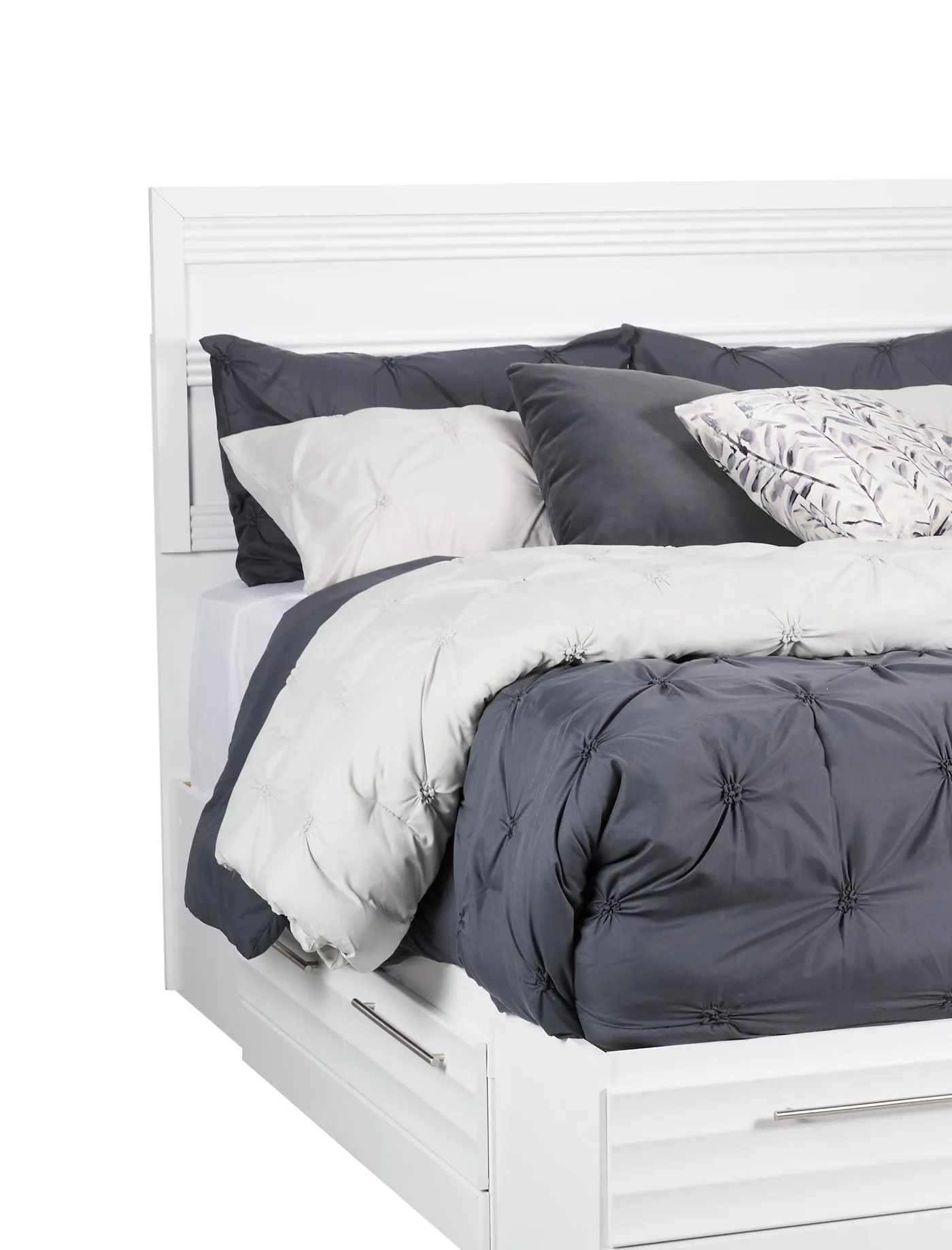 Odense Queen Storage Bed - White