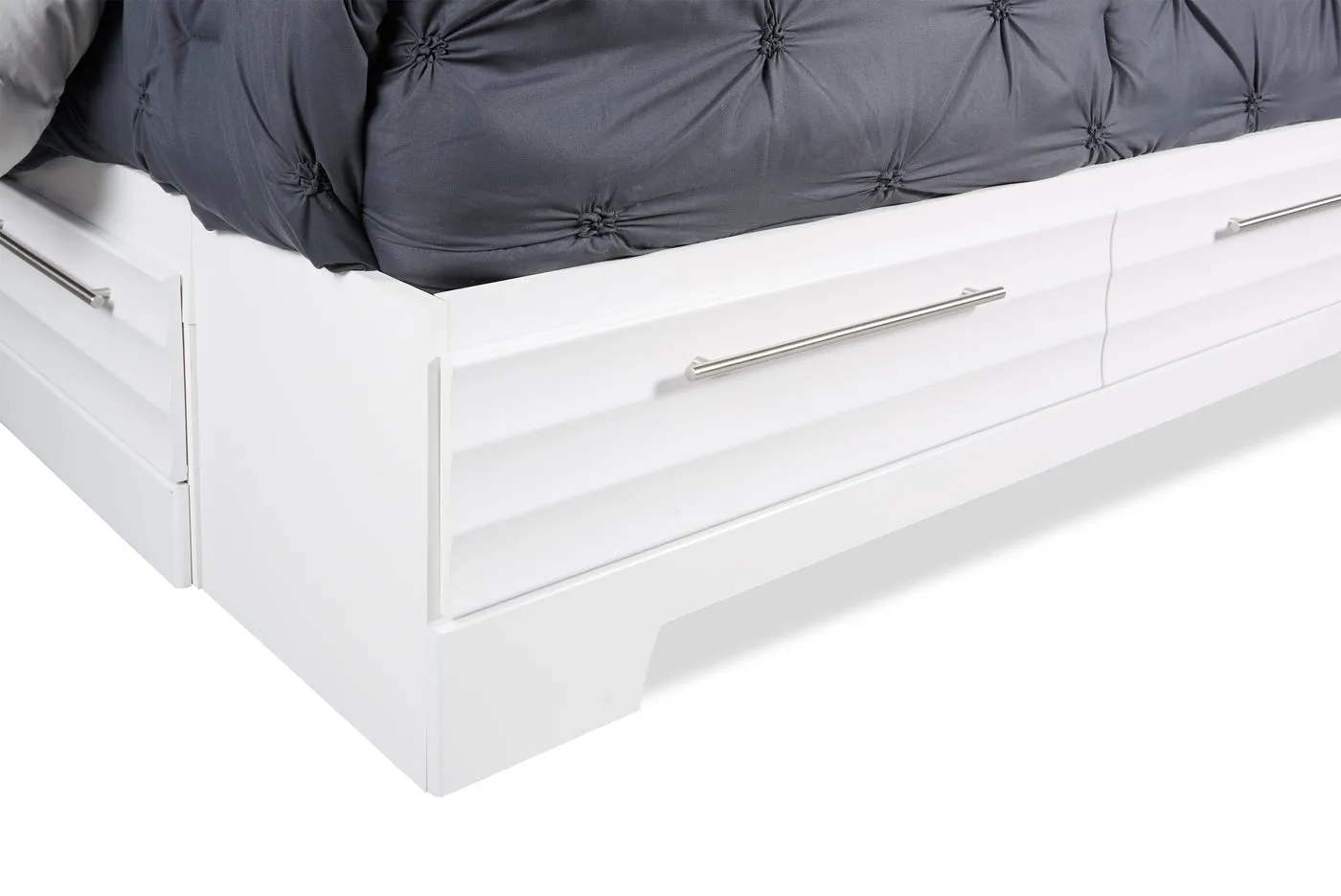Odense Queen Storage Bed - White