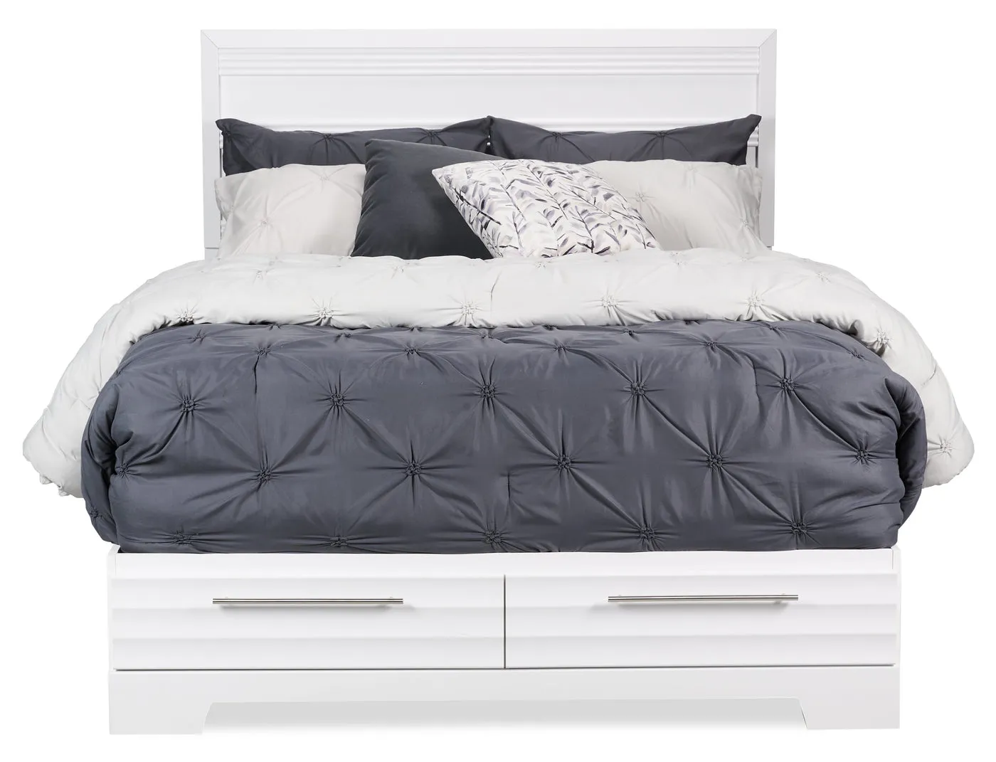Odense Queen Storage Bed - White