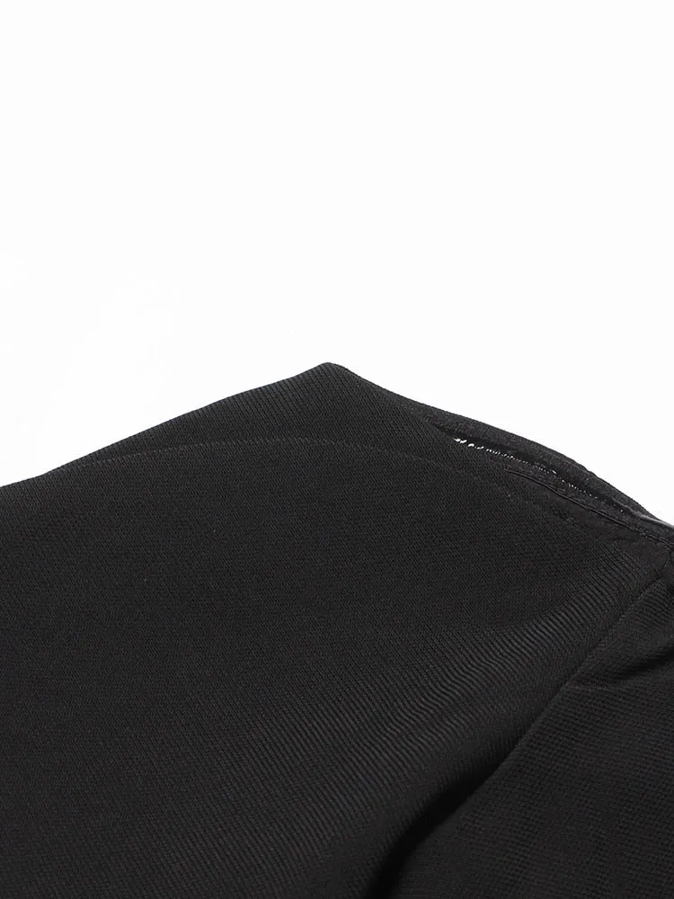 Patchwork Sexy Dresses For Women Slash Neck Long Sleeve High Waist Mini Elegant Backless Solid Dress Female Fashion