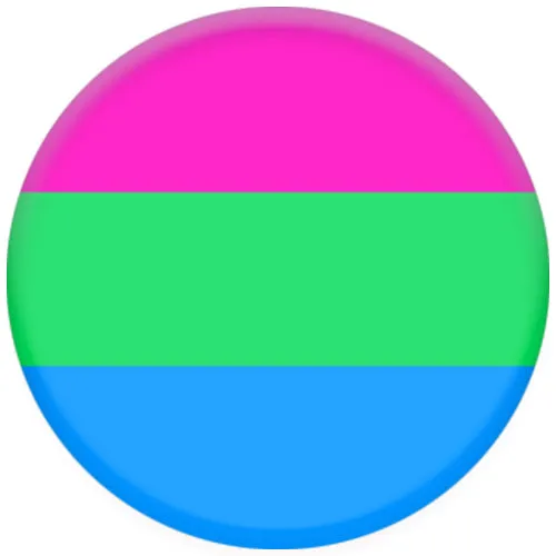 Polysexual Pride Flag Small Pin Badge