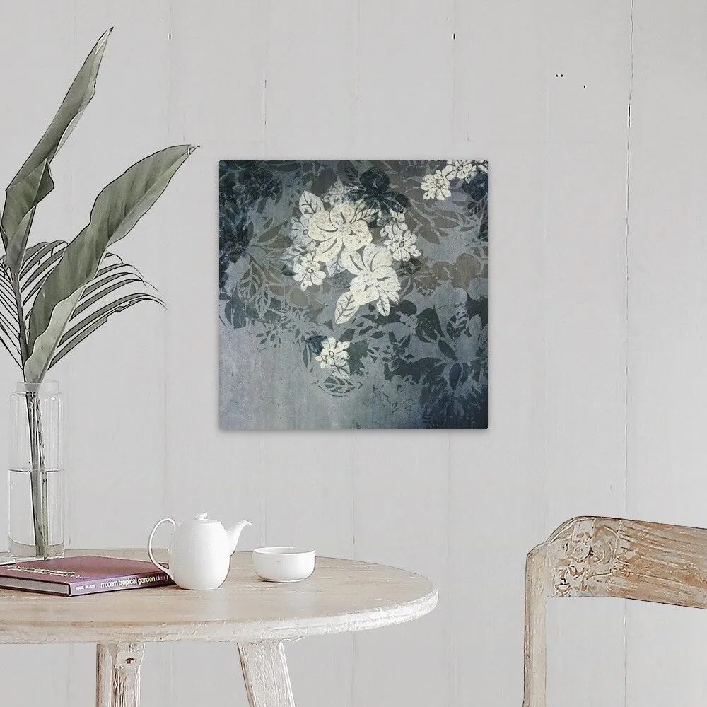 "Bloom in Blue" Canvas Wall Art