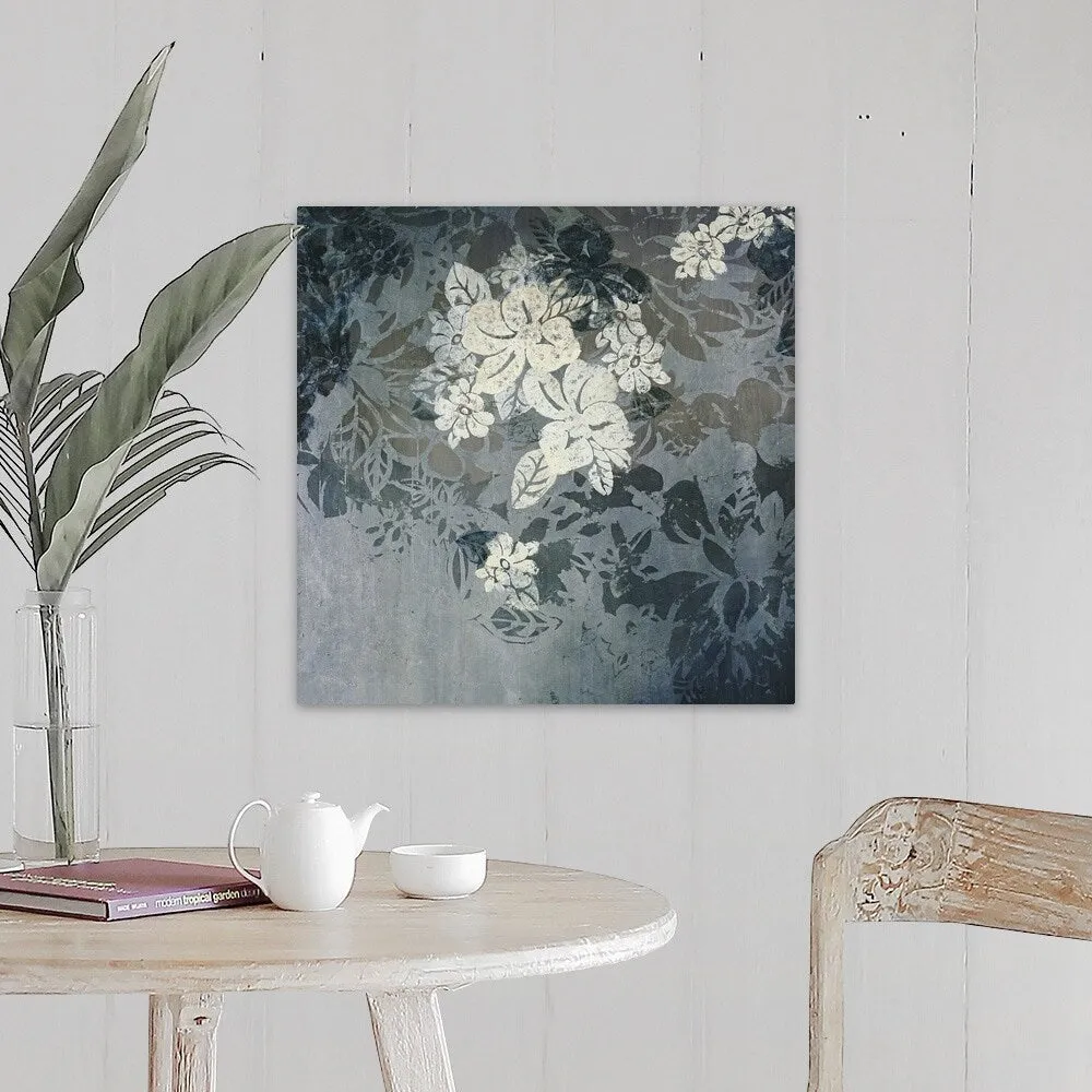 "Bloom in Blue" Canvas Wall Art