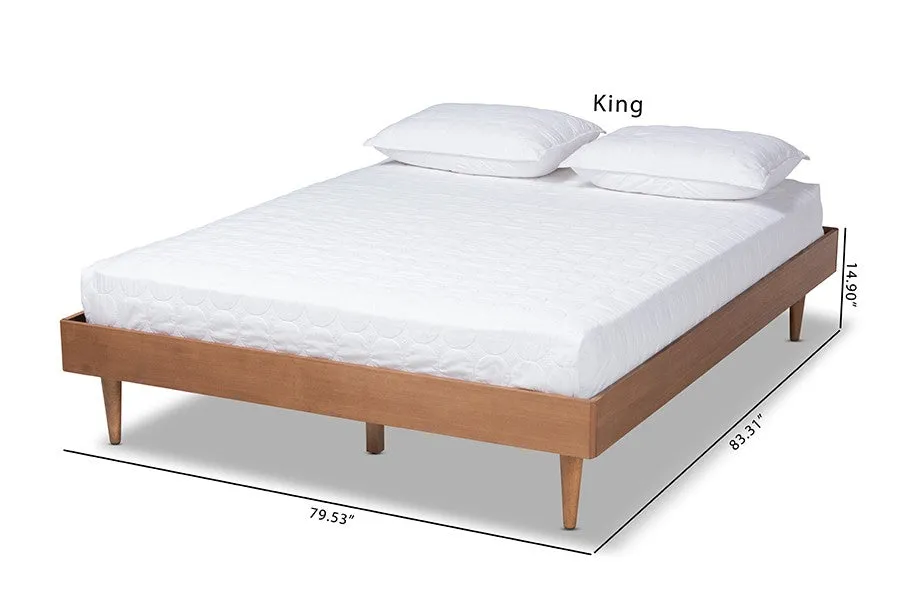 Rina Ash Wanut Wood Bed Frame (Full)