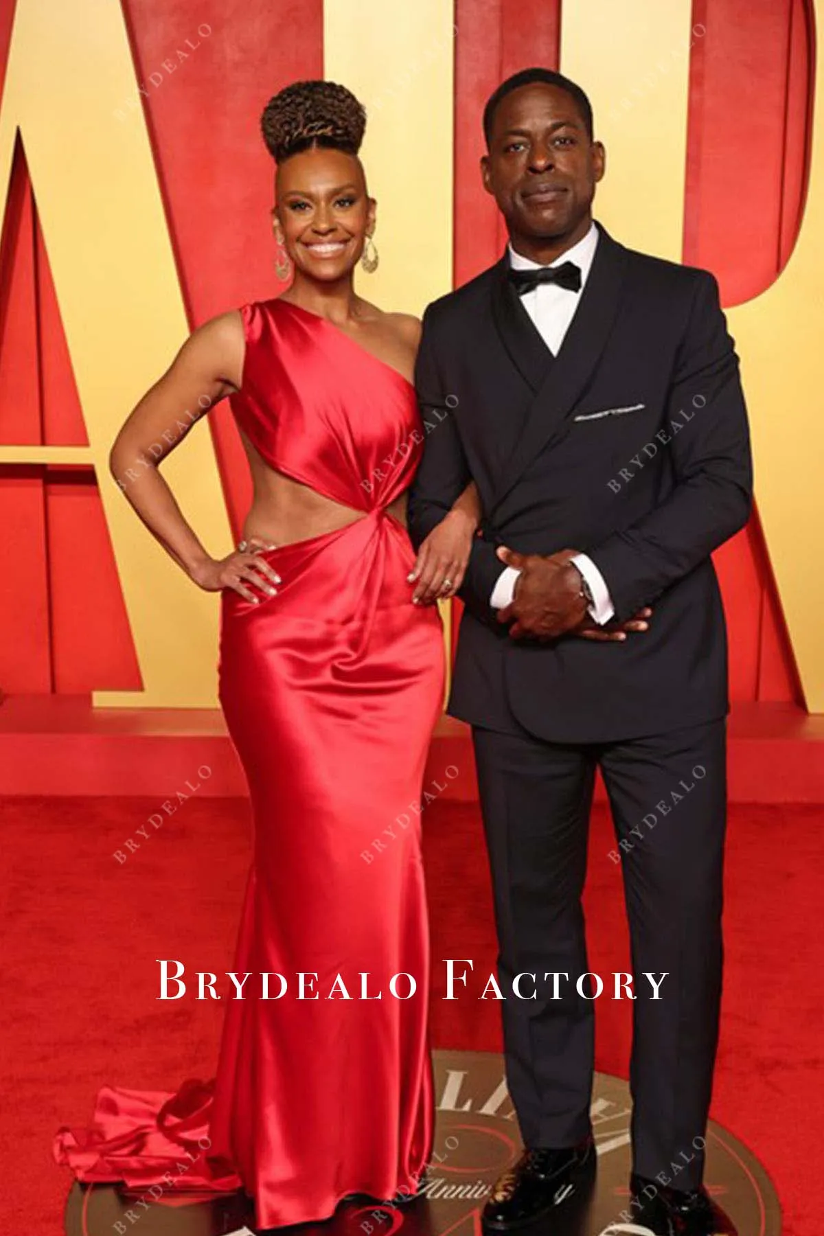 Ryan Michelle Bathe Red Mermaid 2024 Oscars After Party Dress