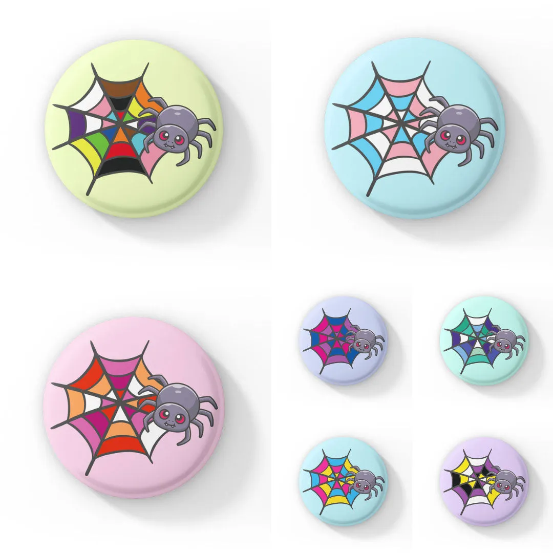 Subtle Pride Spider Badge