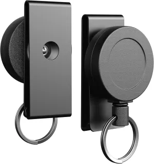 TALONITE 2 Pack Heavy Duty Retractable Keychain with Belt Clip, 360 Heavy Duty Retractable Key Ring Stealth Keychain Extender