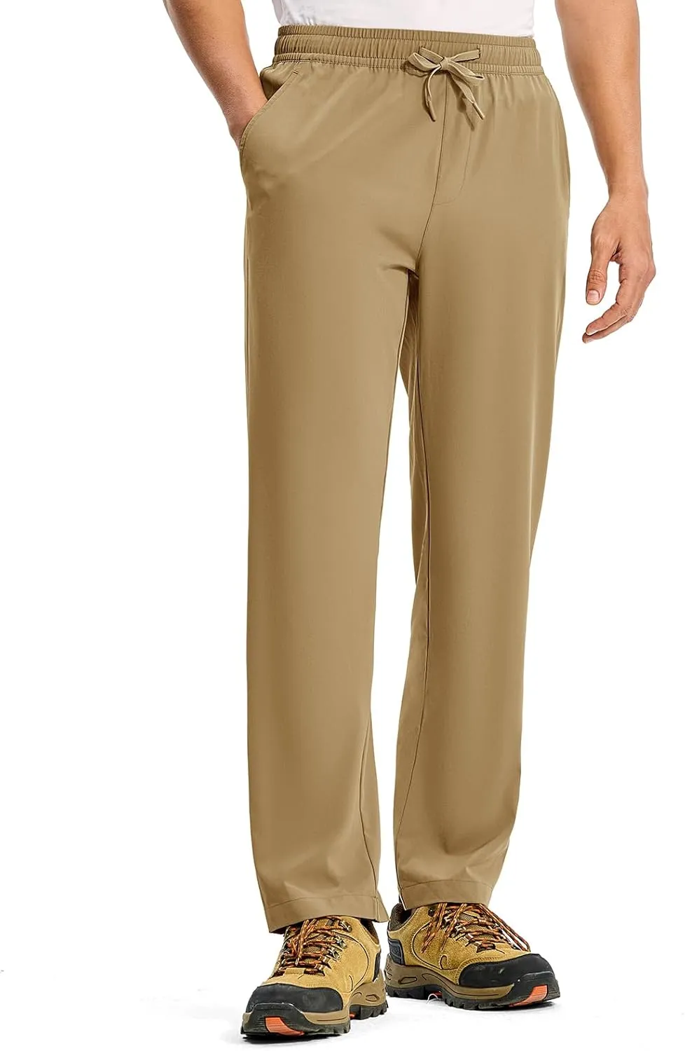 TBMPOY Mens Hiking Pants Lightweight Quick Dry 3 Pockets Travel Fishing Water-Resistant Athletic Workout Sweatpants