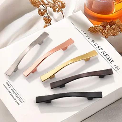 Wave Style Kitchen Cabinet Handles, Modern Dresser Drawer Pulls - Hole Spacing for 3'' - PD840SF76/ PD840BSN76