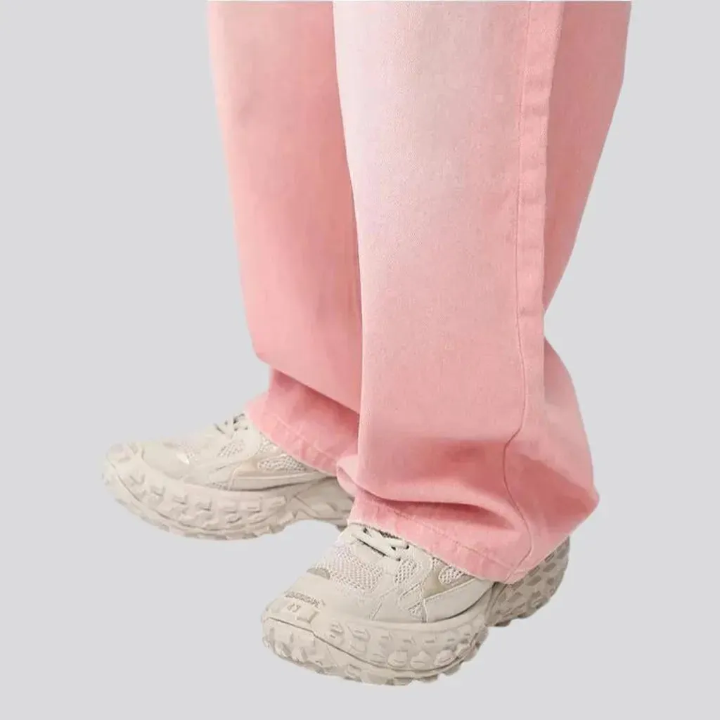 Whiskered baggy boho jeans for men