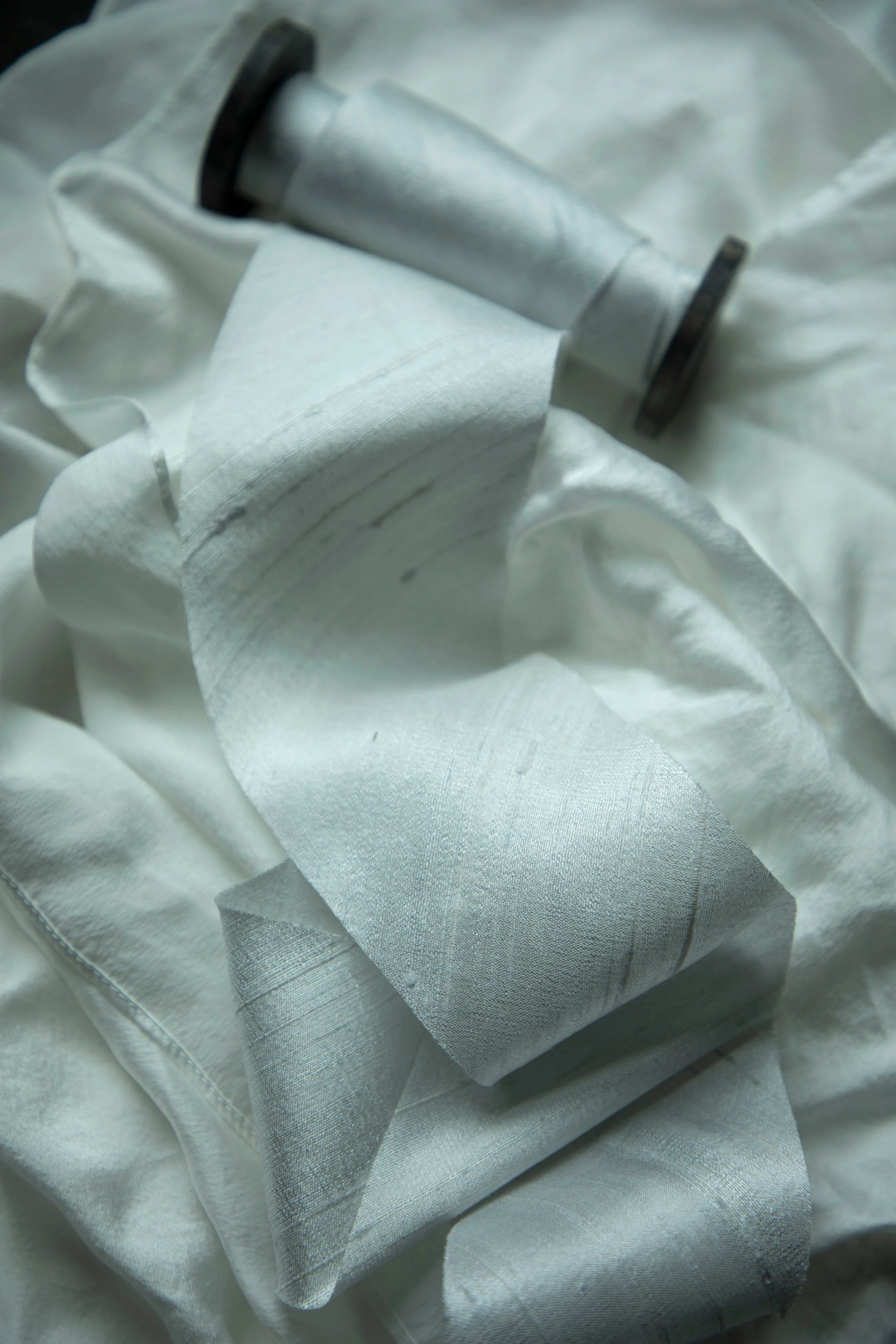 White Whisper {Dupioni} Silk Ribbon
