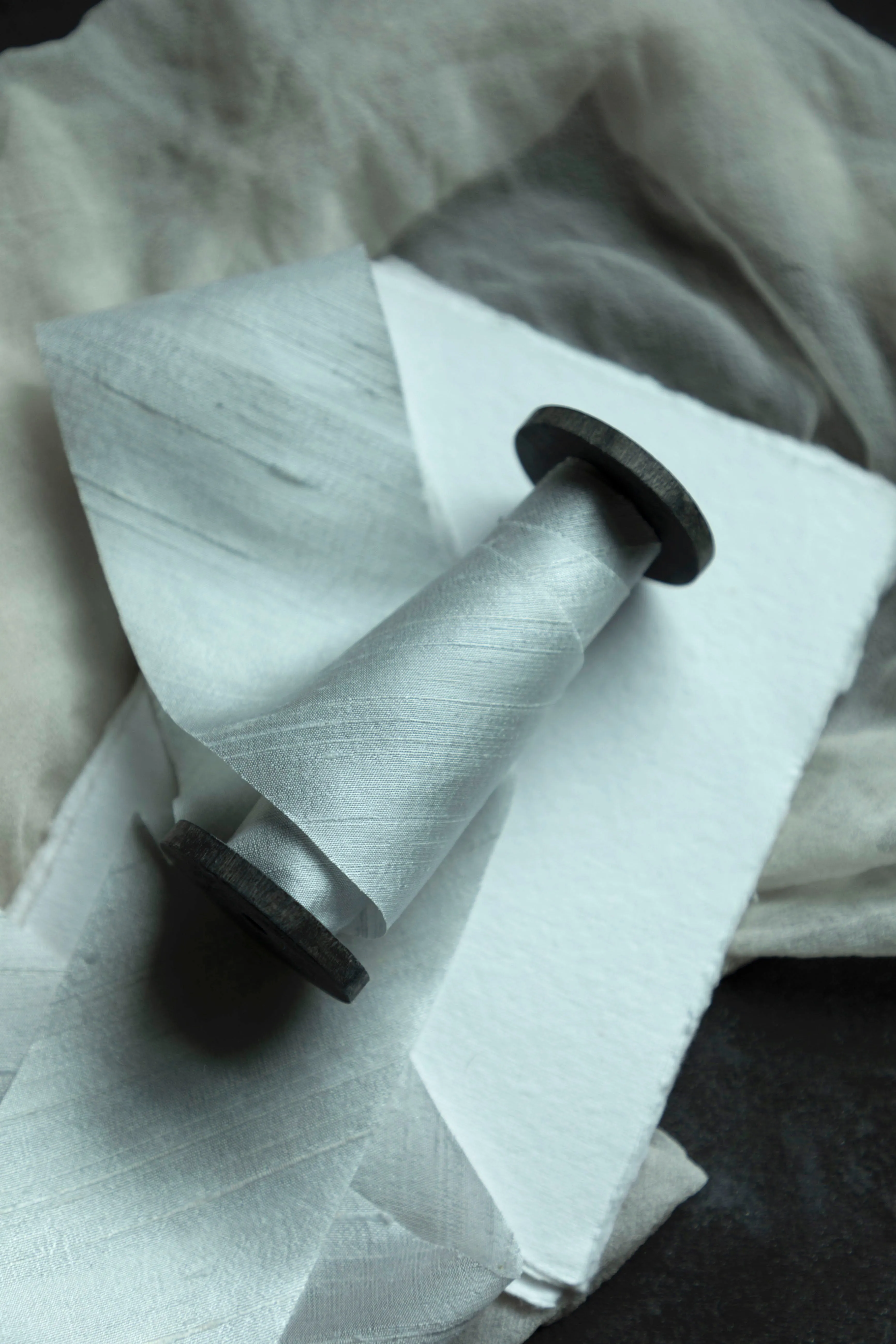 White Whisper {Dupioni} Silk Ribbon
