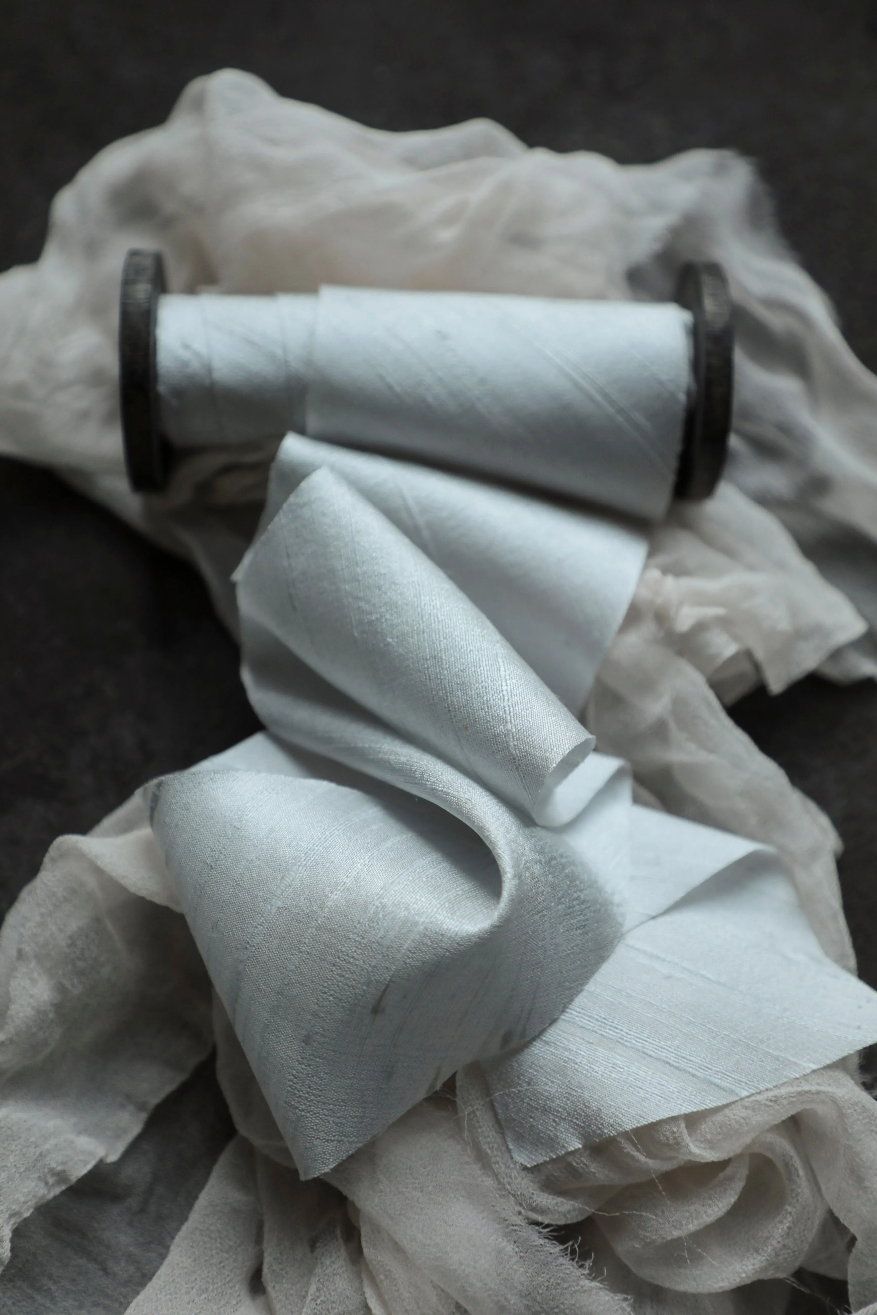 White Whisper {Dupioni} Silk Ribbon