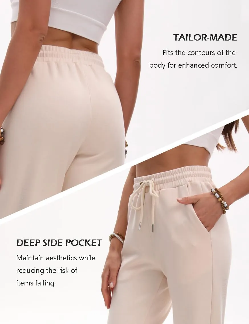 Women Linen Palazzo Pants Summer High Waist Casual Pants Drawstring Wide Leg Pant Beach Travel Vacation Pant