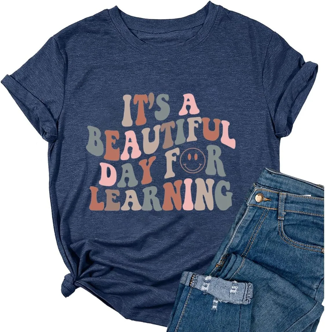 Yimoya Funny Teacher T Shirts for Women It's A Good Day to Do Math Shirt Learning Graphic Tees